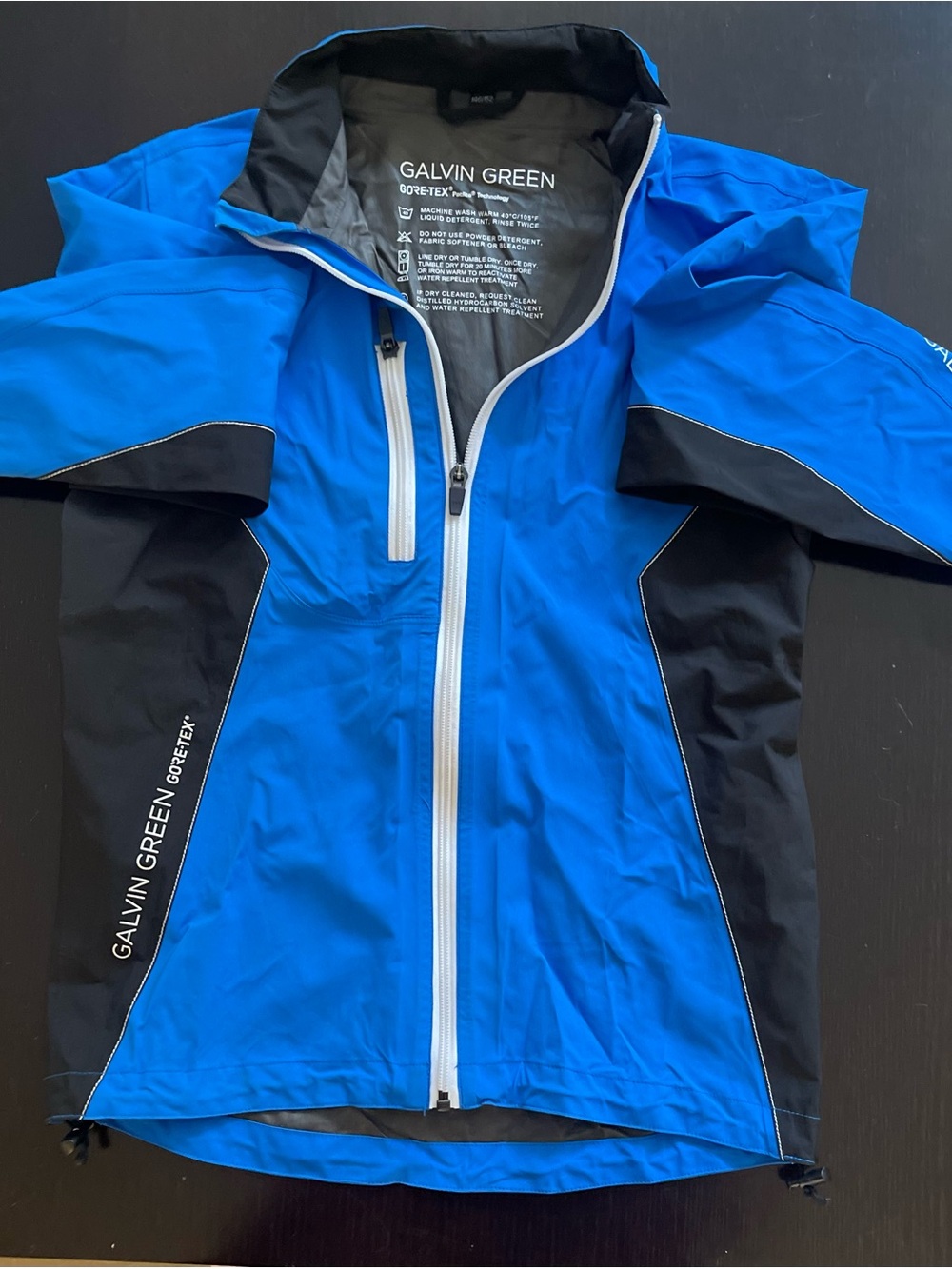 Kids Waterproof Golf Raincoat - Blue and Black-Gore Tex